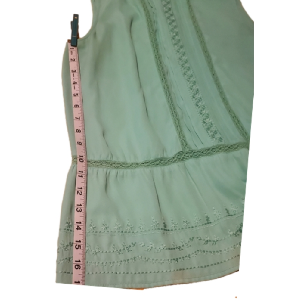 Modbe Teal Ruffle Blouse - L - Picture 7 of 8